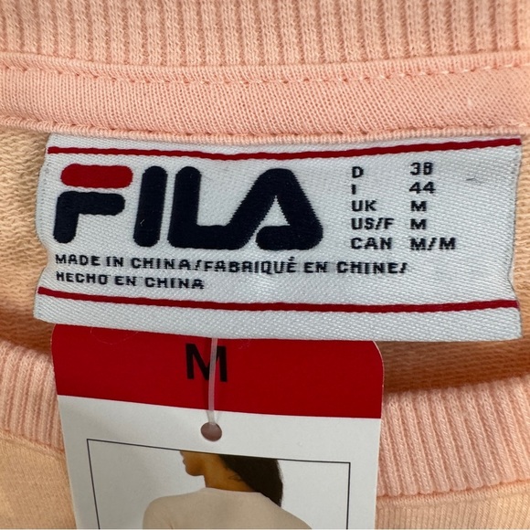 🍑 FILA Tropical Peach Crewneck Sweatshirt M - Picture 3 of 7